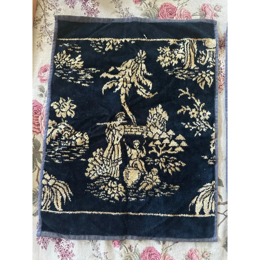Vintage Set Besana Italy Italian  Cotton Viscose 2 Hand Towels